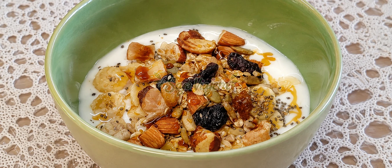 Granola caseira sem açúcar e sem glúten: crocante, fácil e saudável